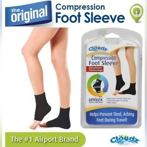 🔹️NIB Cloudz Black Unisex Compression Foot Sleeve Small/Medium